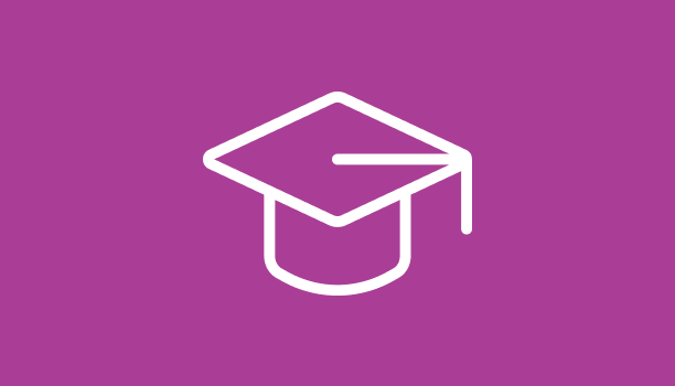 A graphic icon of a graduation cap is shown. 
